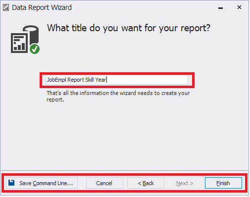Specifying the report’s name